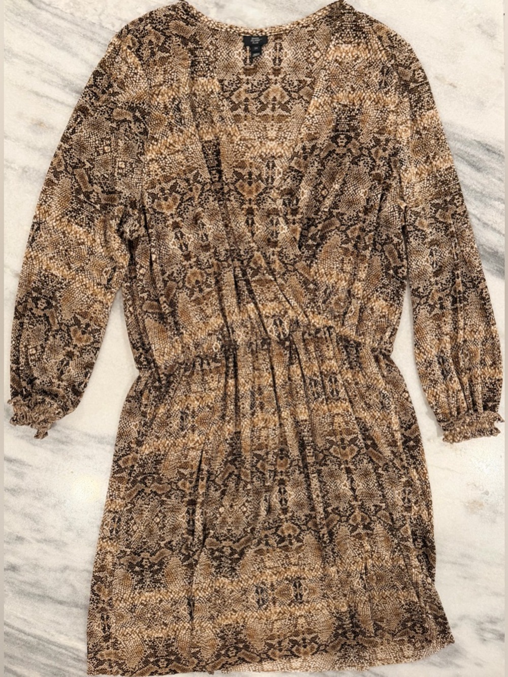 River Island Plus Size 24 Snake Print Wrap Midi Dress Event Boho - Picture 2 of 7